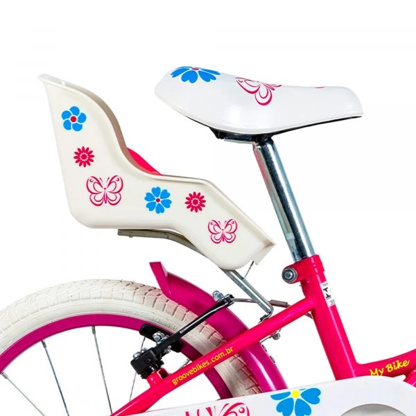 Bicicleta Infantil Groove My Bike Aro 16 Rosa c/ Porta Boneca - Image 2