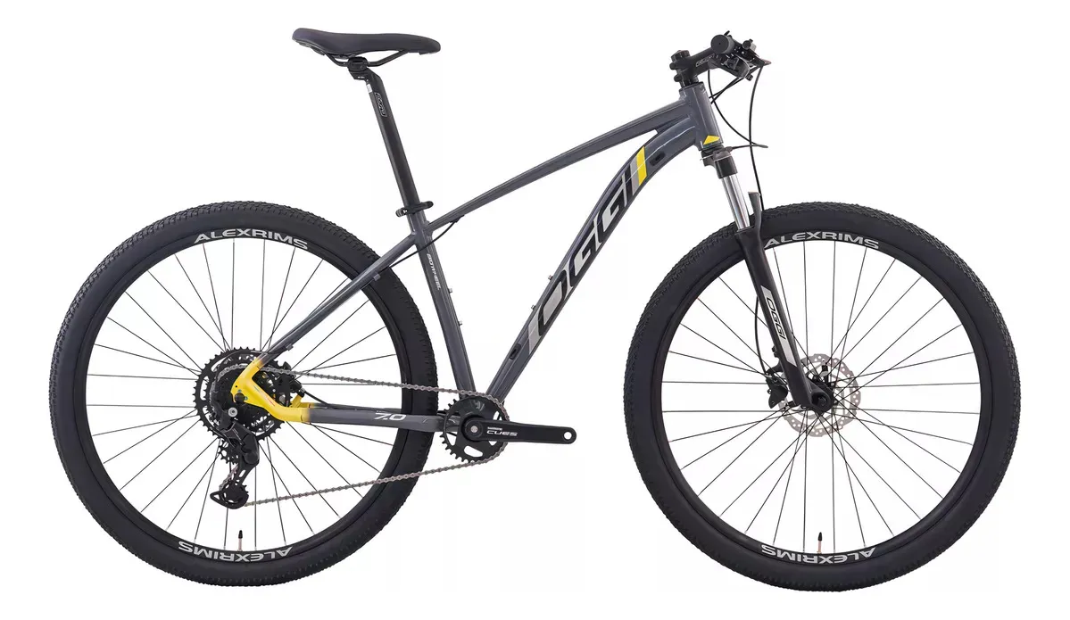 Bicicleta Oggi Big Wheel 7.0 Aro 29 Shimano Cues 9V Grafite/Amarelo - Tamanho G (19)
