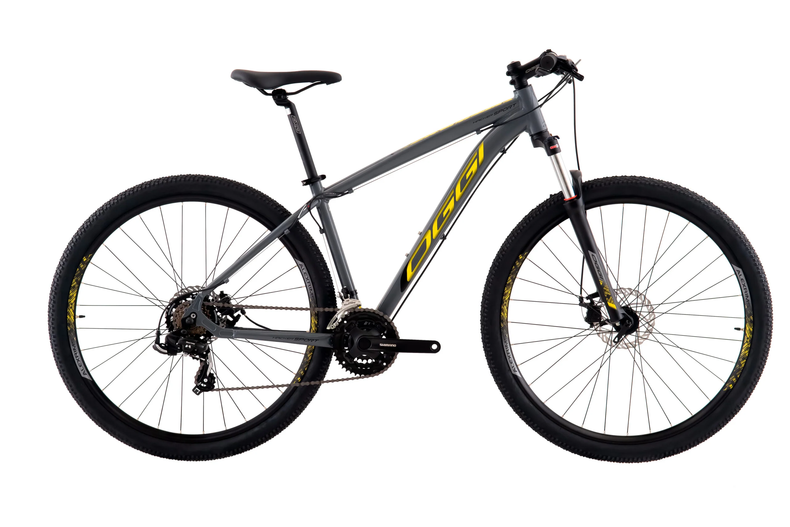 Bicicleta Oggi Hacker Sport Aro 29 Grafite/Amarelo/Preto - Tamanho L (19)