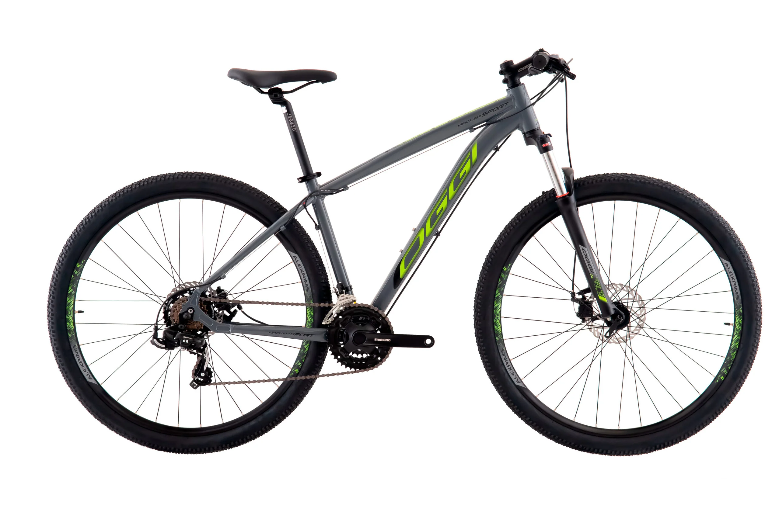 Bicicleta Oggi Hacker Sport Aro 29 Grafite/Verde - Tamanho M (17)