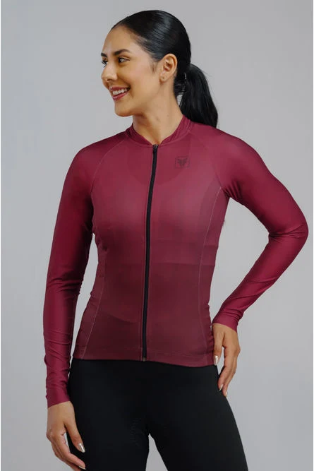 Camisa Free Force Feminina Manga Longa Basic Rouge (Vinho)