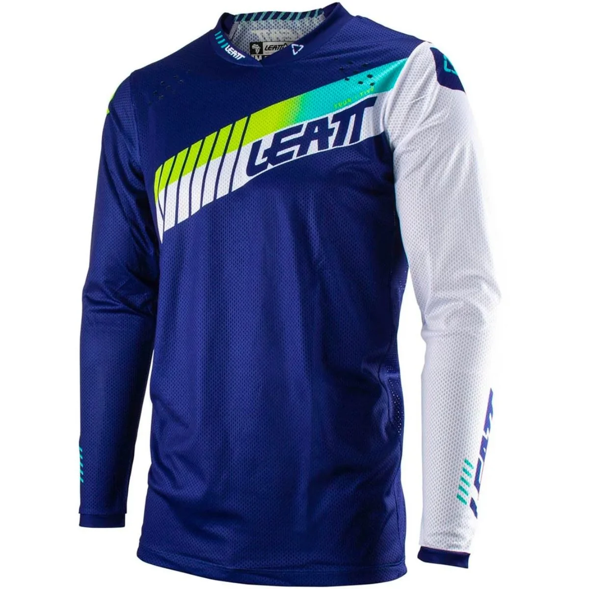 Camisa Leatt Moto 4.5 Lite Azul Lime - Image 3