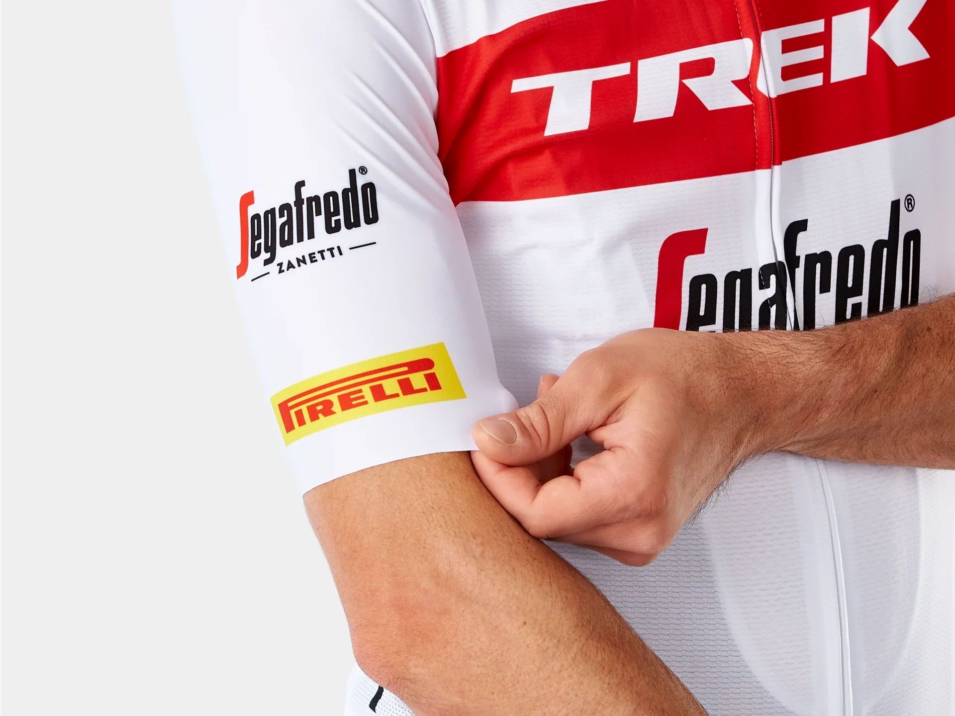 Camisa Santini Masculina TREK-Segafredo Branca/Vermelha - Image 4